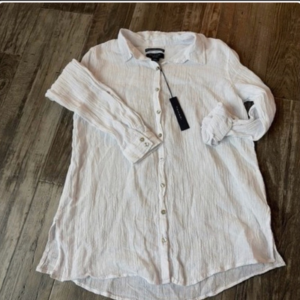 Tahari White Skirt 100% linen